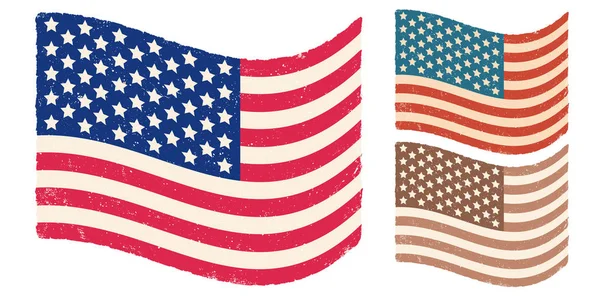 Bandeira americana vetorial — Vetor de Stock