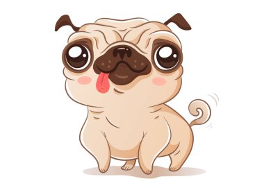 Kawaii tarzda pug