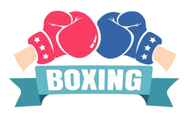 Emblème rétro pour la boxe — Image vectorielle