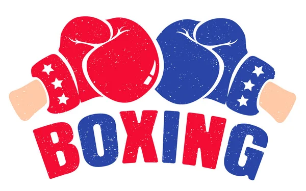 Emblème de boxe — Image vectorielle