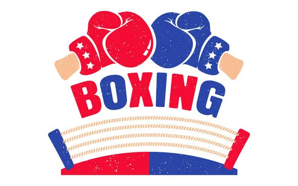 Emblème rétro pour la boxe — Image vectorielle