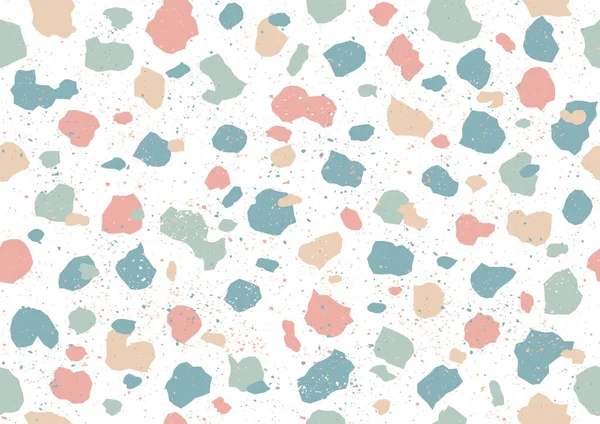 Padrão colorido com textura terrazzo — Vetor de Stock