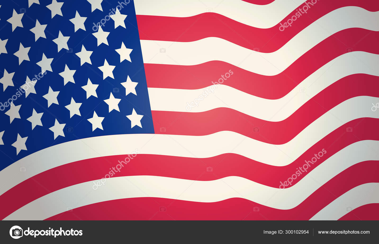미국의 벡터 깃발. 스톡 벡터 - ©serazetdinov 300102954