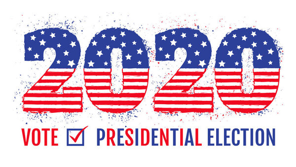Election 2020 like american flag