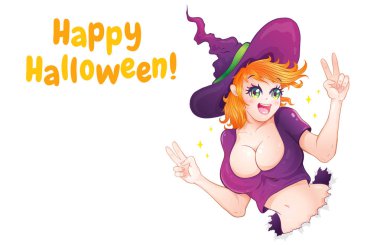 Bir cadının vektör illüstrasyonu