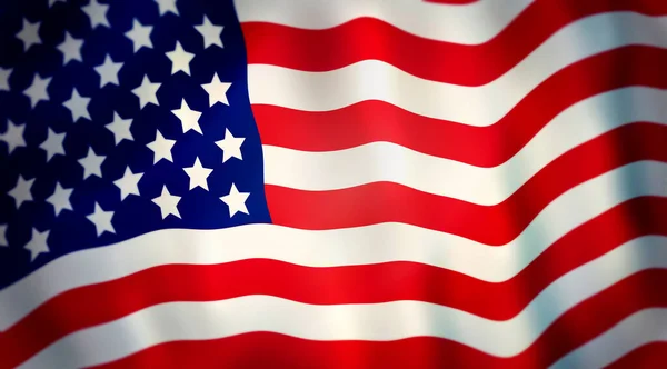 Zbliżenie Amerykańskiej Flagi Makro Vintage Falistej Amerykańskiej Flagi Flaga Usa — Zdjęcie stockowe
