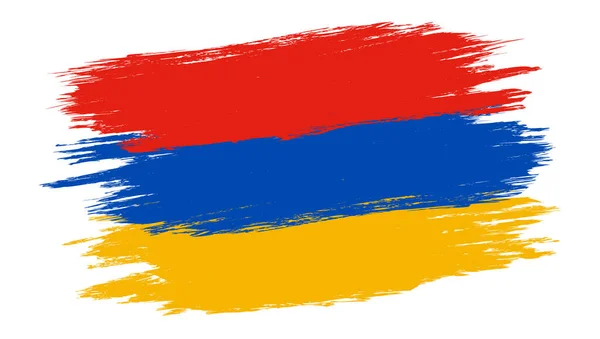 Vector Vintage Armenia Flag 以粗俗的风格绘制亚美尼亚国旗 — 图库矢量图片