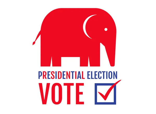 Wektorowy Sztandar Rocznika Wybory Prezydenckie 2020 Usa Wektorowa Ilustracja Słonia — Wektor stockowy
