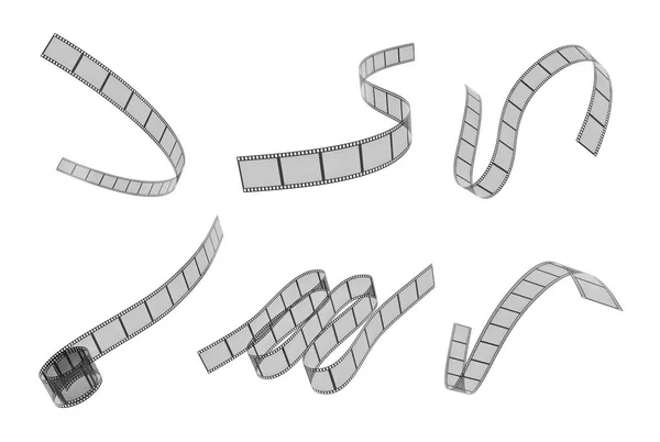 3D рендеринг шести различных полос, расположенных на белом фоне . — стоковое фото