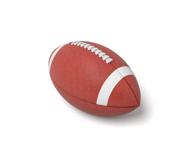 3d rendu d'une balle ovale rouge pour le football américain sur fond blanc . — Photo