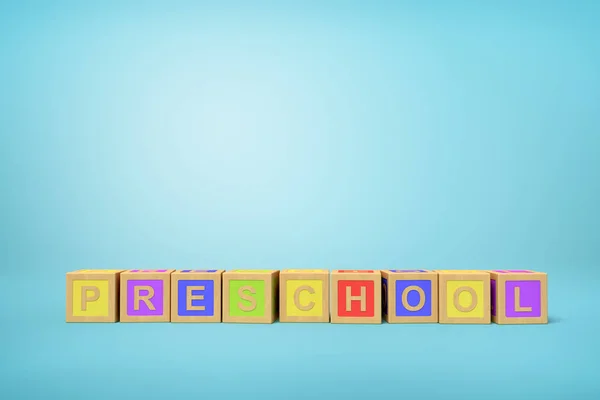 Rendering 3d di blocchi di giocattoli alfabeto su sfondo blu . — Foto Stock