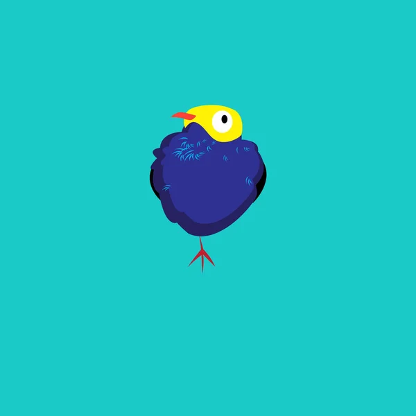 Vector illustration of a blue bird — Stock Vector