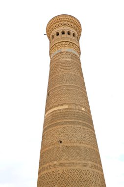 Bir eski güzel oryantal minare Özbekistan'a ait fotoğraf