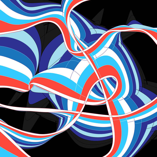 Абстрактный векторный яркий плакат геометрической формы
