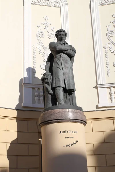 Foto Belo Monumento Antigo Pushkin Kazan — Fotografia de Stock