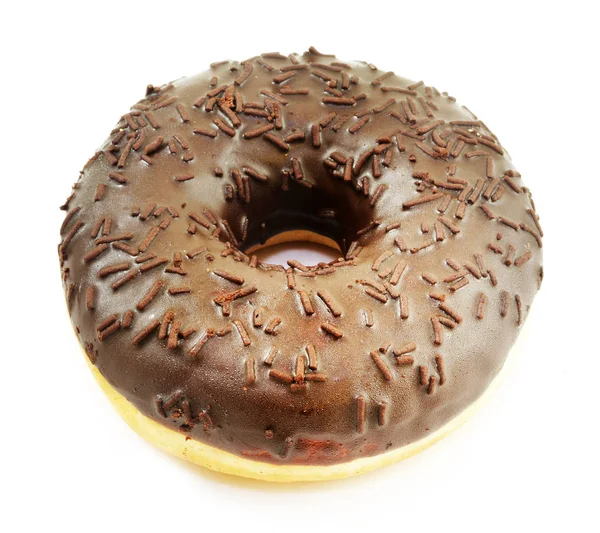 Fotoğraf izole makro lezzetli donut beyaz bir arka plan üzerinde