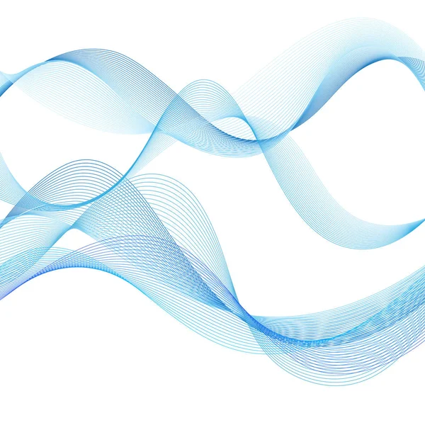 Beyaz zemin üzerinde mavi vektör dalga. İş web sitesi tasarımı için bir örnek 