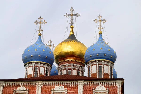 Foto Brilhante Templo Cristão Antigo Kremlin — Fotografia de Stock