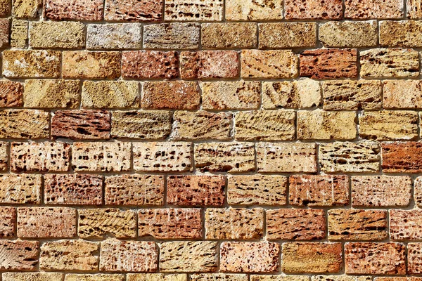 Photo Bright Vintage Ancient Brick Wall Background — Stock Photo, Image