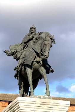 Dmitry Donskoy güneş tarafından aydınlatılmış fotoğraf anıt