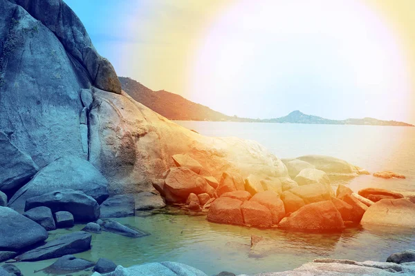 Photo super landscape sunset at the sea — Stock Photo, Image
