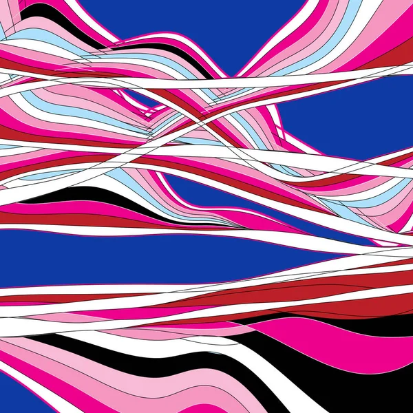 Fond Multicolore Abstrait Avec Différentes Rayures Ornement — Image vectorielle