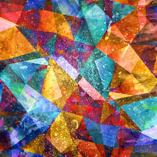 抽象超彩色背景与多彩多姿的几何元素 — 图库照片