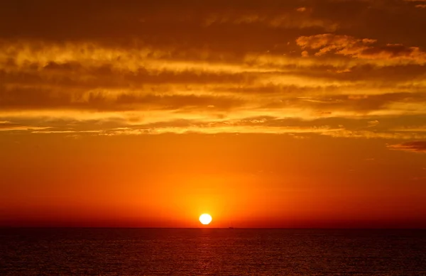 Super Vacker Solnedgång Havet Höstkväll — Stockfoto
