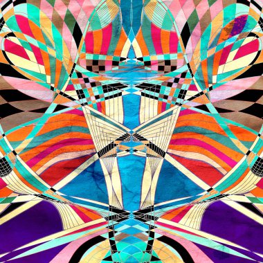 Suluboya arka plan farklı dalgalı elemanları ile