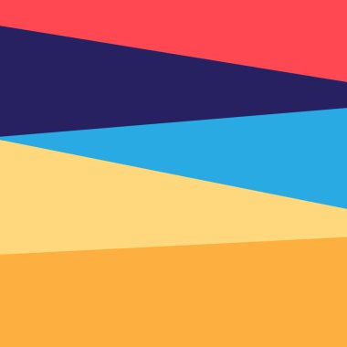 Soyut parlak renkli arka plan ile geometrik şekiller ve nesneler.