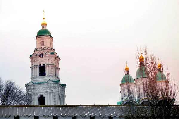 Prachtige Architectuur Foto Orthodoxe Kathedraal Van Veronderstelling Astrachan Winter — Stockfoto