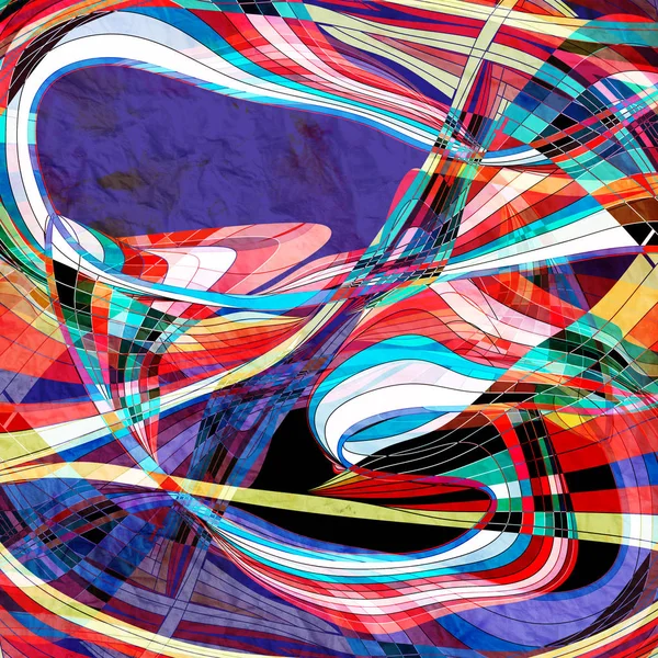 Abstrakt Akvarell Ljus Bakgrund Med Olika Färgglada Våg Element — Stockfoto