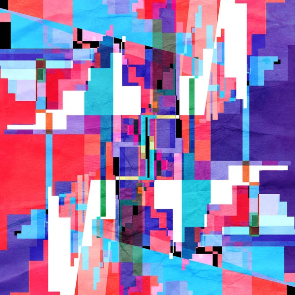 Éléments Géométriques Multicolores Abstraits Brillants Exemple Différentes Formes Éléments Pour — Photo