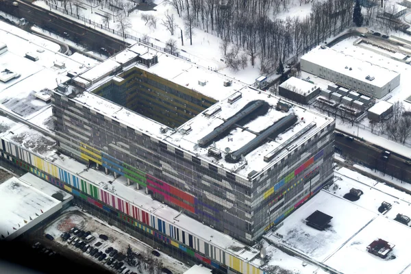 Foto Super Bela Vista Superior Uma Estação Televisão Moscou Inverno — Fotografia de Stock