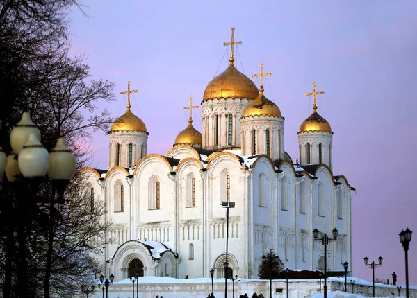 Foto Uma Antiga Igreja Cristã Vladimir Inverno — Fotografia de Stock