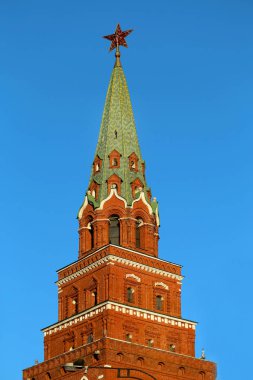 Bir yıldız ile Kremlin fotoğraf güzel antik kule