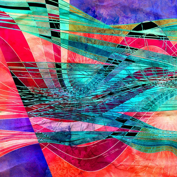 Fond multicolore abstrait avec différents éléments — Photo