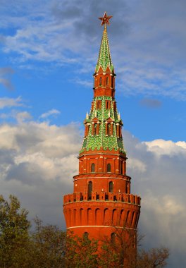 Moskova Kremlin kırmızı kule fotoğrafı