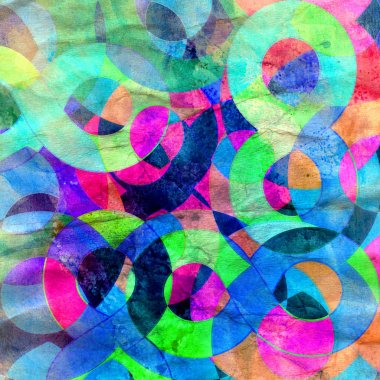Watercolor unusually color abstract geometric super background clipart