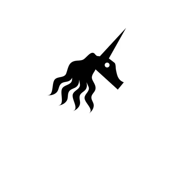 Signo vector hermoso retrato de unicornio — Vector de stock