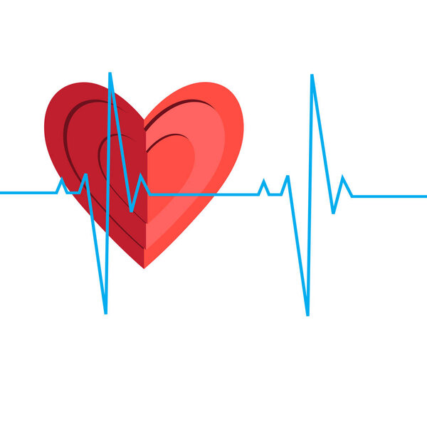 Иллюстрация когнитивной медицинской энцефалограммы сердца
