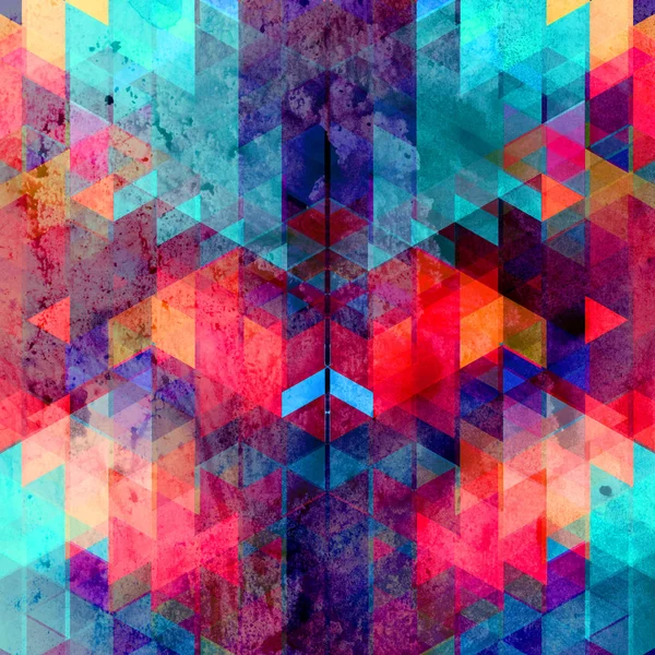 Conception géométrique multicolore abstraite de différents polygones — Photo