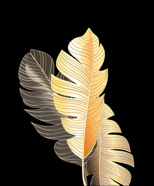 Тропічне диво осіннє пальмове листя — стоковий вектор