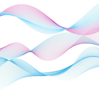 Beyaz arka planda güzel mavi dalgalar