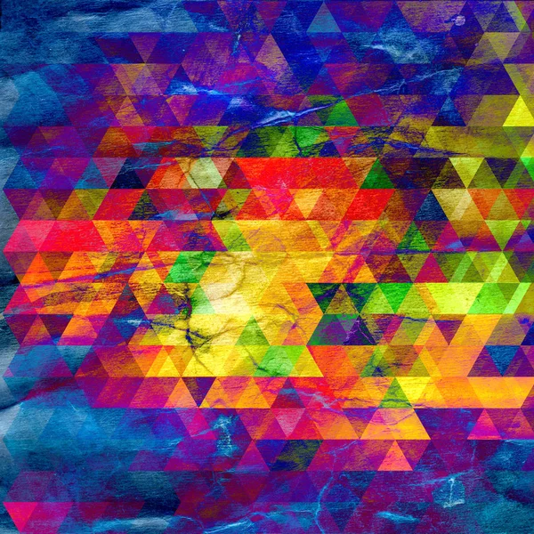 Vannfarge retro farge abstrakt supergeometrisk bakgrunn – stockfoto