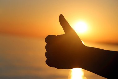 Güzel bir el siluetinin fotoğrafı. Her şey yoluna girecek.