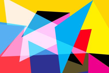 Retro arka planda farklı geometrik elementlere sahip soyut vektör arkaplanı