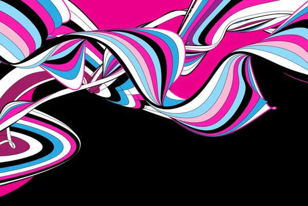 Undele Liniare Vectoriale Abstracte Fundal Întunecat Design Pentru Poster — Vector de stoc