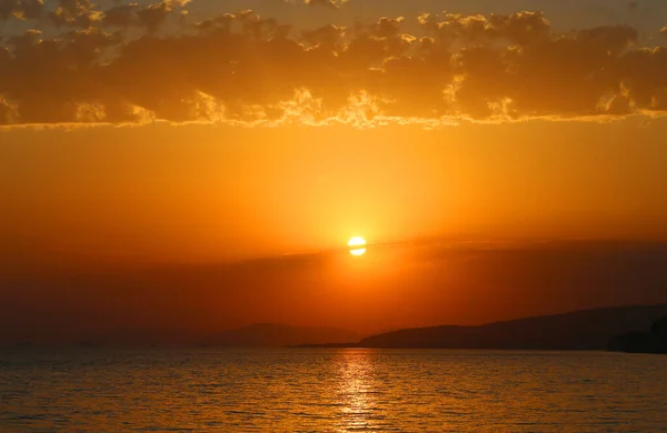 Schöne Aufnahme Der Meereslandschaft Abend Bei Sonnenuntergang — Stockfoto