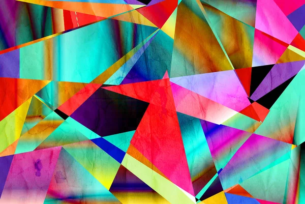 Абстрактный Акварельный Фон Различными Геометрическими Элементами Ретро Фоне — стоковое фото